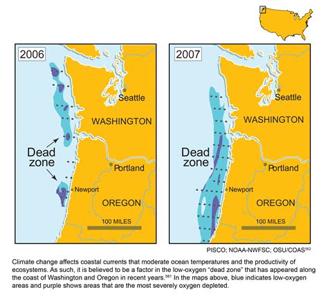 Pacific Coast Dead Zones Global Climate Change Impacts In The United