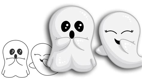 How to draw a ghost step by step for kids, in this blog post i will provide full video tutorial of ghost drawing, it is very easy to draw. How to draw a cute Ghost | Halloween | Step By Step ...