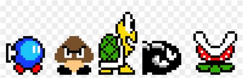 Mario Enemies Pixel Art Mario Enemies Hd Png Download 1140x360