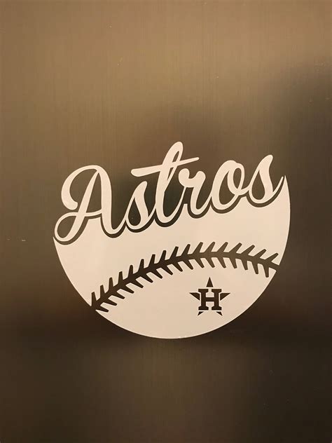 Houston Astros Baseball Vinyl Decal Car Window Bumper Etsy