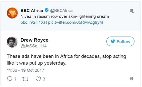 Nivea New Advert Dey Racist Bbc News Pidgin