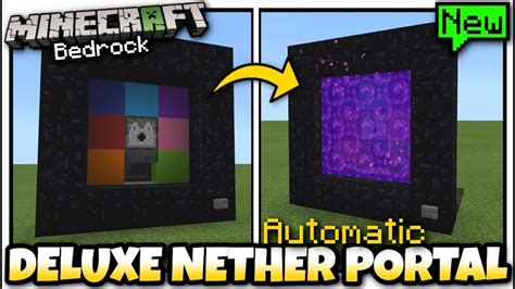 I'm wondering if this is aloud or not. Minecraft Bedrock - AUTOMATIC NETHER PORTAL ⚡ On & Off ⚡ ...