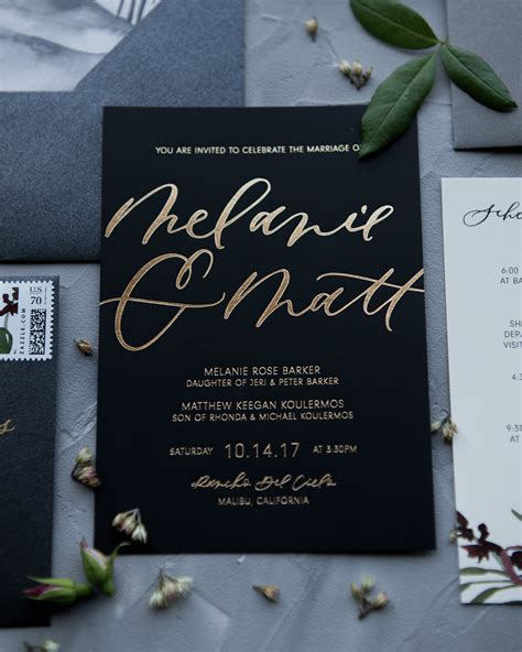 Glamorous Mixed Metals Wedding Invitations | Glamorous wedding