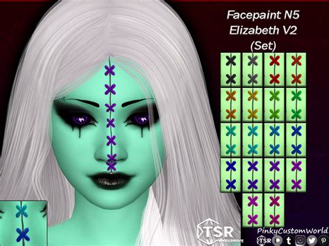 The Sims Resource Facepaint N5 Elizabeth V2 Set