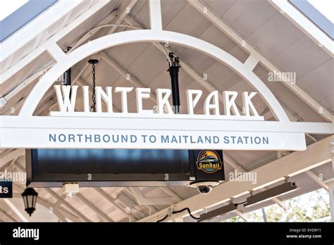 The Train Station In Historic Downtown Winter Park Florida Stock Photo