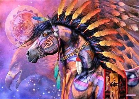 Abstract Indian Horse Paintings