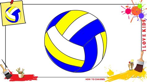 How To Draw A Volleyball Easy And Slowly Step By Step For Kids Youtube