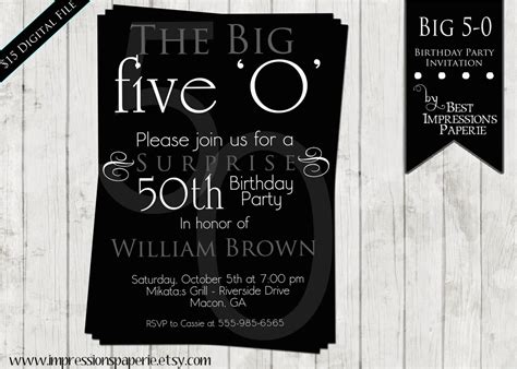 Invites For 50th Birthday Party 50th Birthday Party Invitations For Men