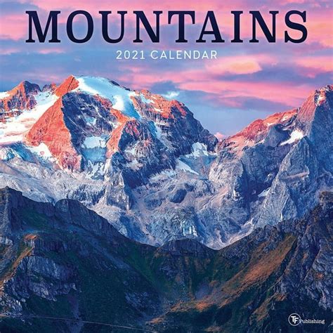 2021 Mountains Wall 12x12 Calendar