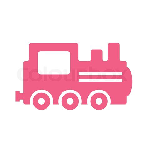 Train Icon In Pink Stock Vector Colourbox