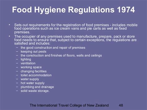 All food handlers must be aware of food hygiene regulations, their individual responsibilities, and the best practices they can apply to meet safe food standards. Contracts & Consumer Legislation