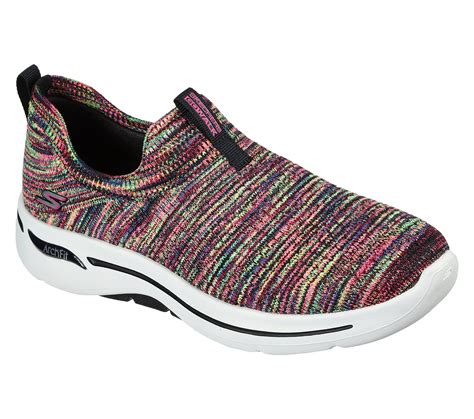 Skechers Womens Gowalk Arch Fit Rainbow Sunrise Sneakers Blackmulti