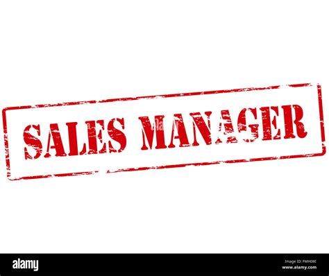 Rubber Stamp With Text Sales Manager Inside Vector Illustration Stock