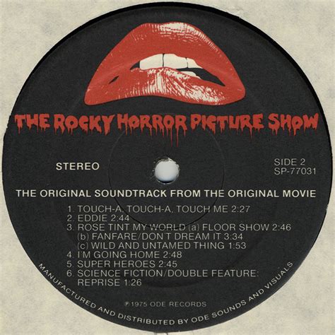 rockymusic rocky horror picture show soundtrack lp disc label side two alternate pressing image
