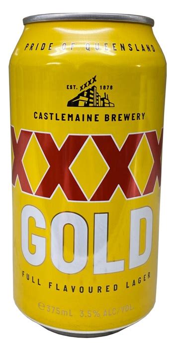 Xxxx Gold Lager 375ml Can Beer From Australia