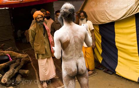A Nude Naga Baba Holds Forth To Disciples At The Kumbh Mela Haridwar
