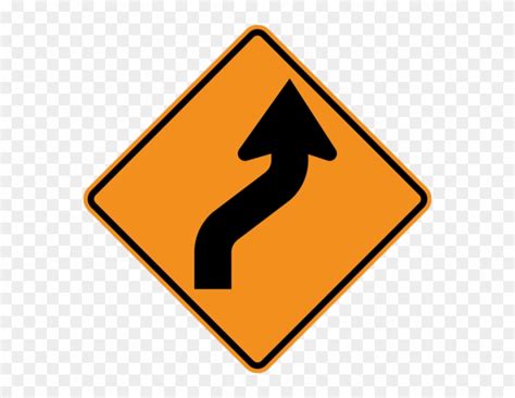 Download Road Ahead Curves Right Then Left Sign Clipart 3719688