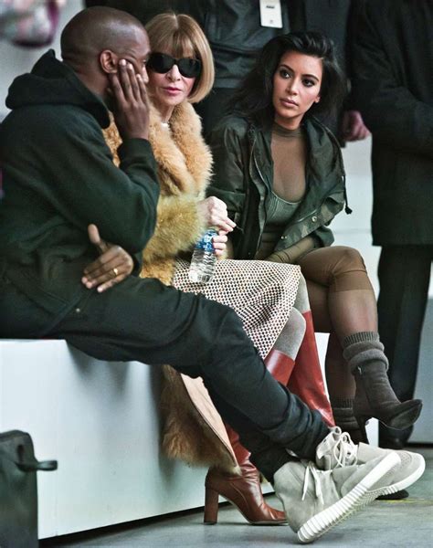Kanye West Vogue Editor Anna Wintour And Kim Kardashian Chat Before