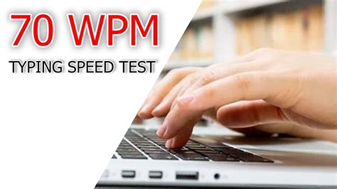 70 Words Per Minute Typing Speed Test YouTube