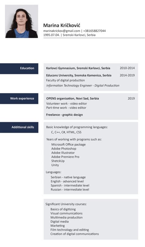 All resume and cv templates are professionally designed, so you can focus on getting the job and not worry about what font looks best. Format your cv in english or serbian by Marinakrickov | Fiverr