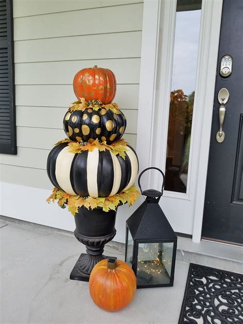 Lucy Designs Hand Painted Pumpkin Topiary For Fall And Halloween