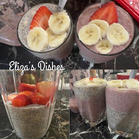 Strawberries Banana Chia Pudding Banana Chia Pudding Chia Pudding