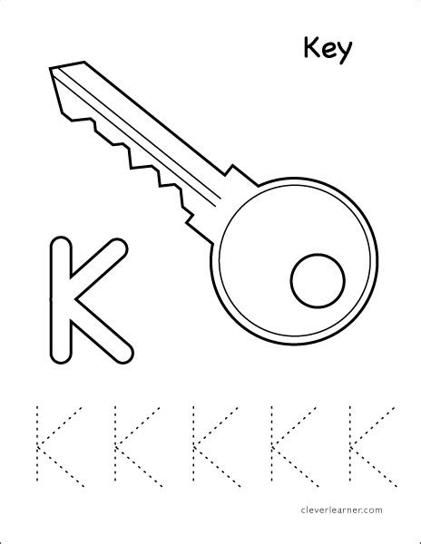 Letter K Writing And Coloring Sheet