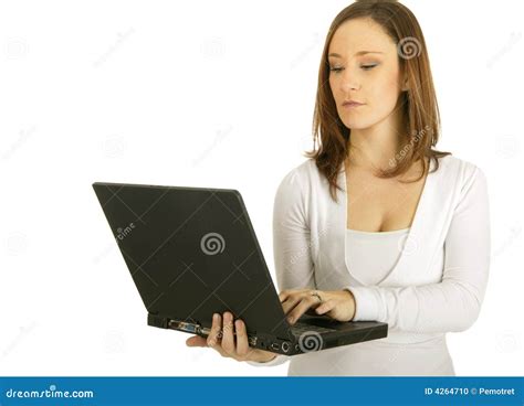 Computer Geek 2 Stock Photo Image Of Laptop Model Girl 4264710