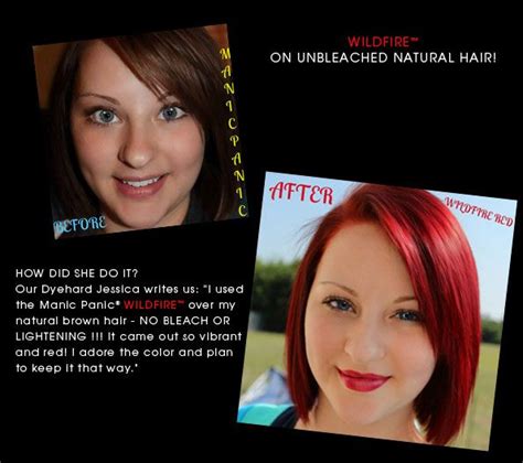 Another video in the does it work on dark hair series!! Manic Panic Wildfire Red on unbleached hair | Hair tips ...
