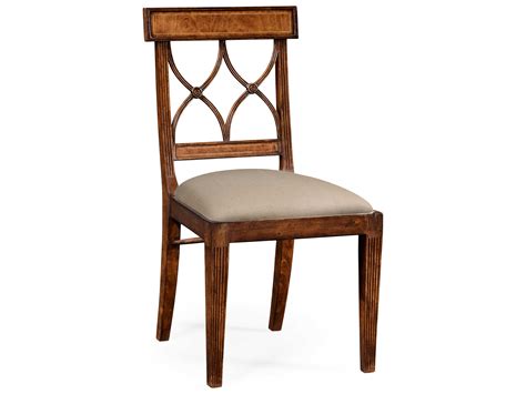 Jonathan Charles Windsor Medium Crotch Walnut Side Dining Chair Jc494500