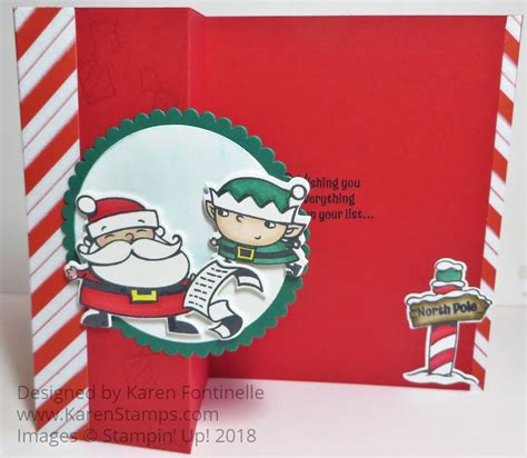 Signs Of Santa Z Fold Christmas Card Santa Stamp Stampin Up Cards Cards