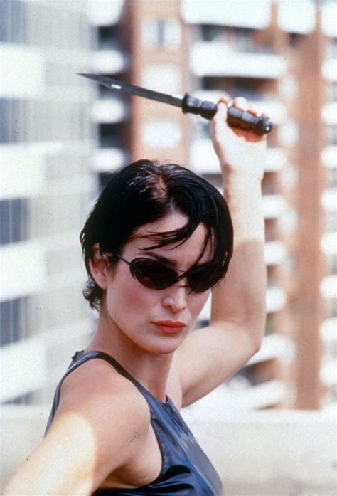 Pin By Ehsan On Film Stills Carrie Anne Moss The Matrix Movie Canadian Actresses
