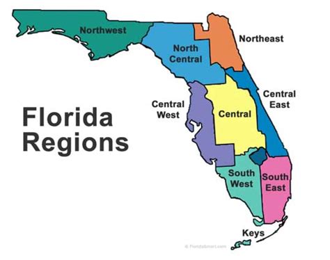 Map Of Florida Regions Rfloridaevents