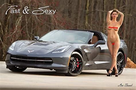 Lea Brock Nude Nude With C7 Stingray Corvette Poster 12x18 Inches