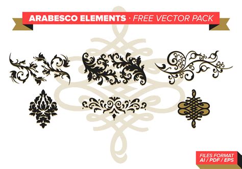 Arabesco Elements Free Vector Pack 103897 Vector Art At Vecteezy