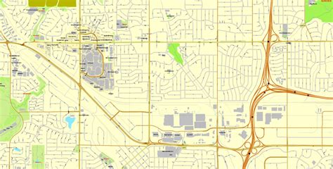 Omaha Nebraska Us Exact Vector Street City Plan Map V309 Full