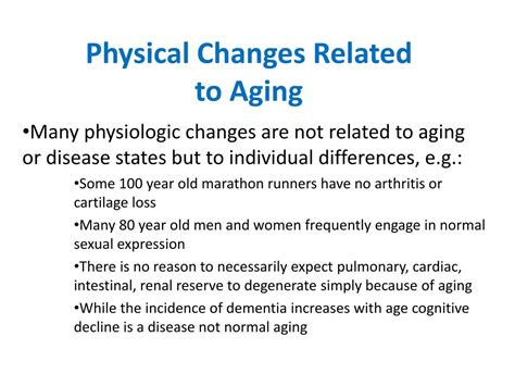 Ppt What It Means To Grow Old Physical Changes That Accompany Aging