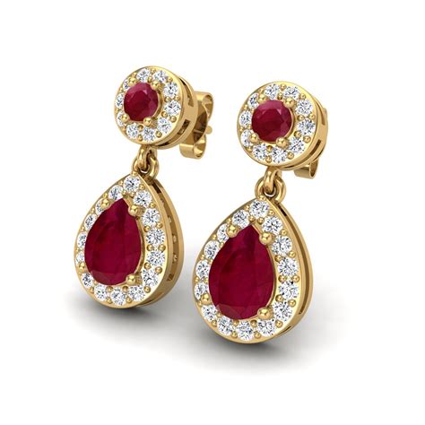 Red Ruby Jewelry Sets Ruby Necklaceruby Earrings Ruby Rings Etsy
