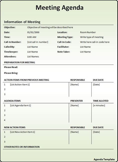 Easy Downloadable Meeting Agenda And Minutes Templates Loansisse