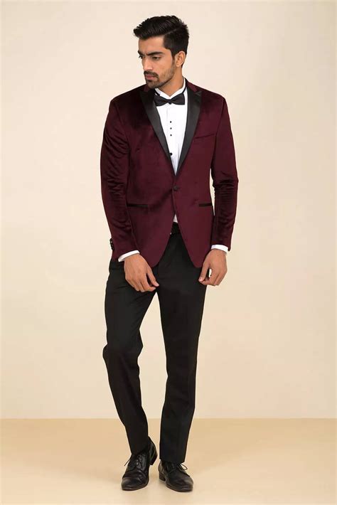 Rentbuy Wine Velvet Tuxedo Home Trial Free Delivery Candidknots