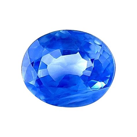 Fine Vivid Blue Ceylon Sapphire 077ct Oval Cut Rare Loose Gemstone 6