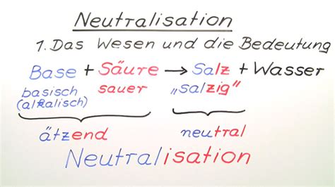 Starte dafür schnell & einfach deine kostenlose testphase und verbessere mit spaß deine noten! Neutralisation - Einfach erklärt (inkl. Übungen)