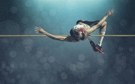 The high jump is a track and field event in which competitors must jump unaided over a horizontal bar placed at measured heights without dislodging it. Download High Jump Wallpaper Gallery