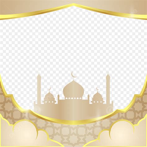 Gambar Bingkai Islami Dengan Warna Bersinar Perbatasan Islam Bingkai