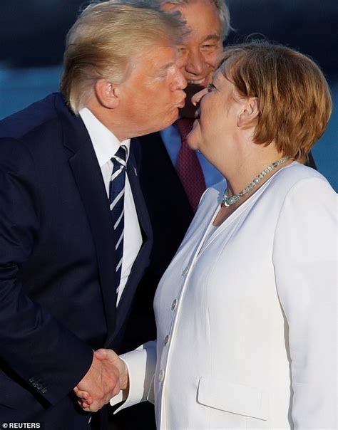 Donald Trump Puckers Up To Greet The Ladies Of The G7 Summit Daily