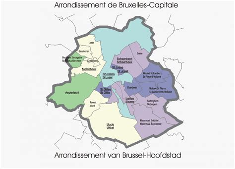 Brussel Staat Kaart Bruxelles Staat Kaart België