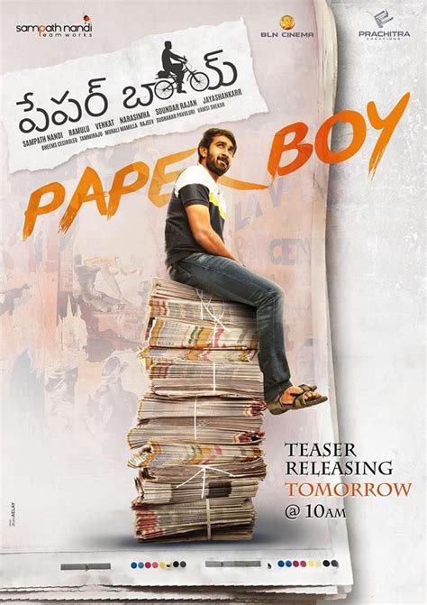 Nat wolff, cara delevingne, austin abrams. #PaperBoy Teaser Releasing Tomorrow at 10AM #SantoshSobhan ...