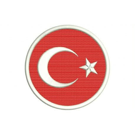 In other words, the shape, the formation, and the usage of flag are saved by an unchanged. TURKEY FLAG (Circle) Embroidered Patch