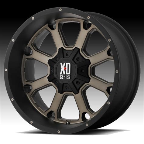 Kmc Xd Series Xd825 Buck 25 Machined Black Tint Custom Wheels Rims Xd