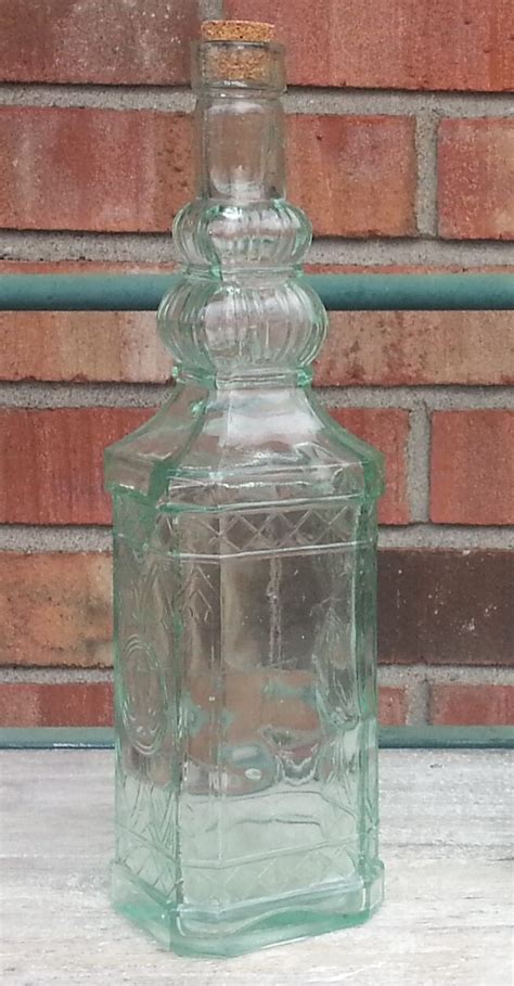 Decorative Green Tinted Glass Bottles By Toadhousecreations